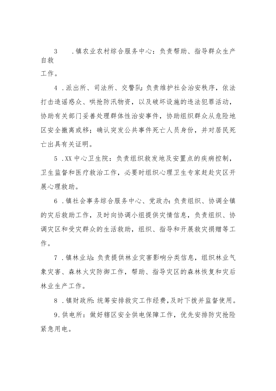 XX镇突发事件人员基本生活应急保障行动方案.docx_第3页