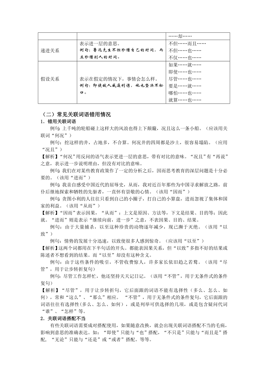 初中语文--关联词语的应用练习题(含答案).doc_第2页