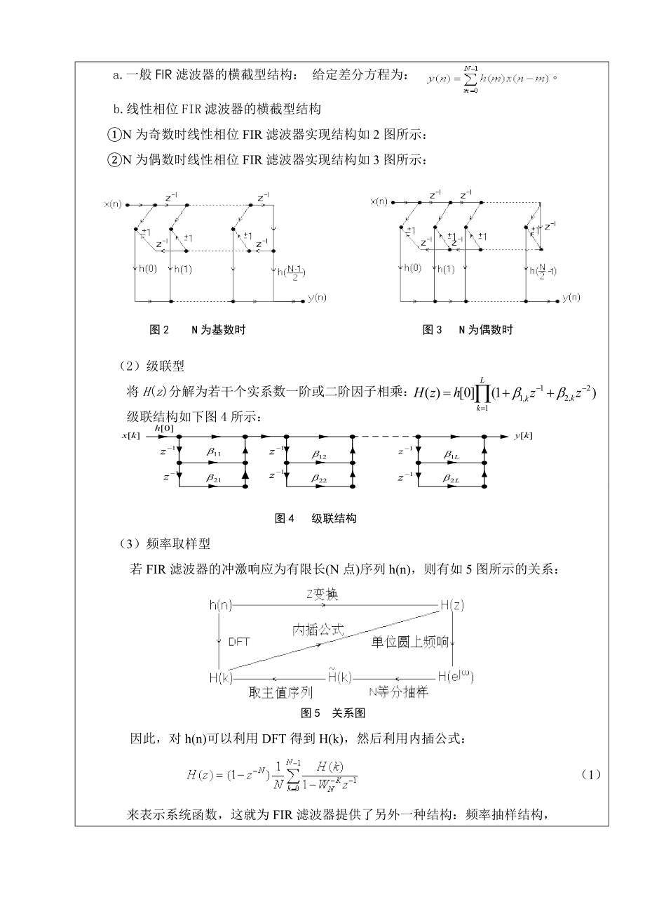 数字信号处理课程设计语音信号的数字滤波FIR数字滤波器的（三角）窗函数法设计.doc_第2页