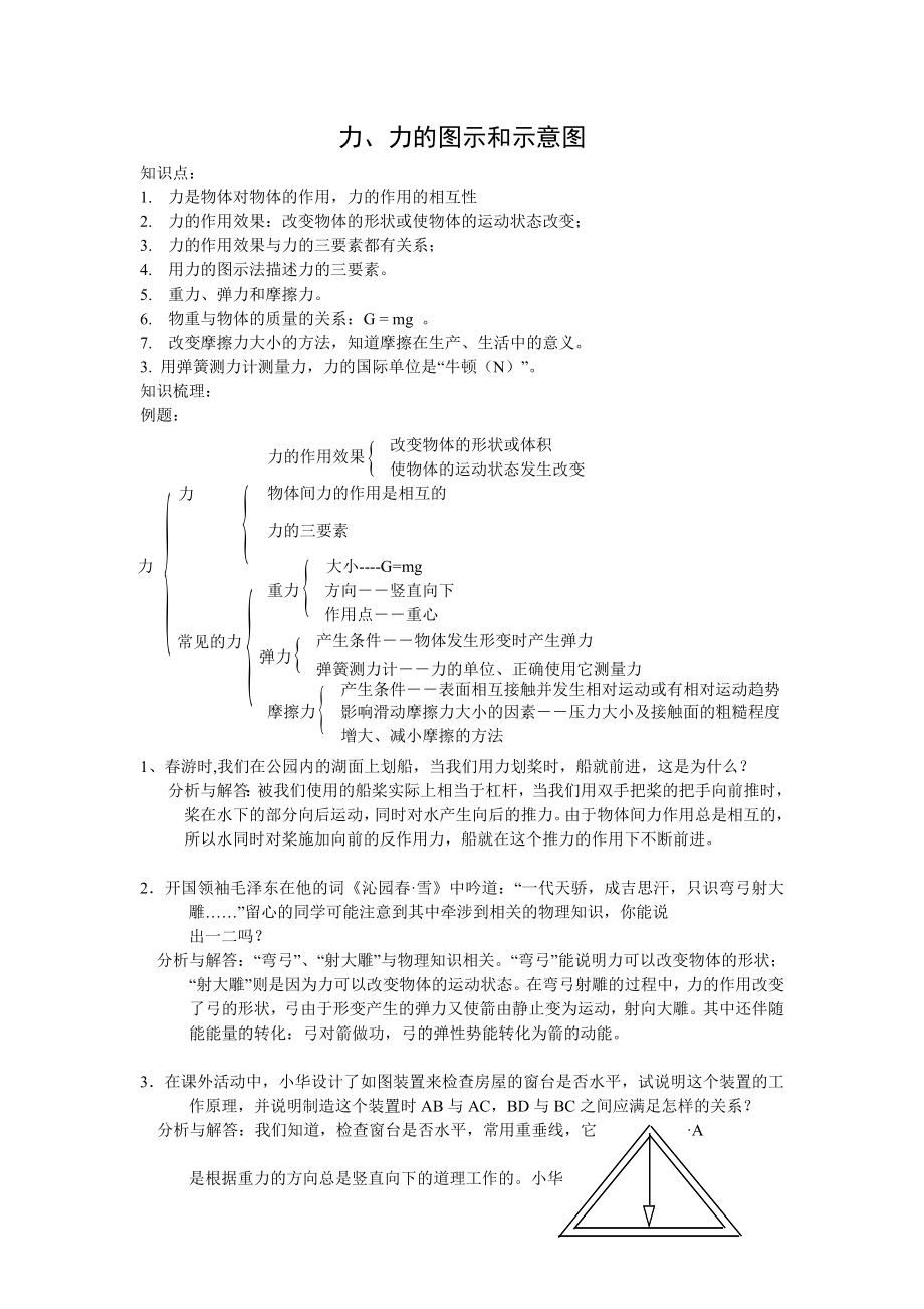 力力的图示和示意图.doc_第1页