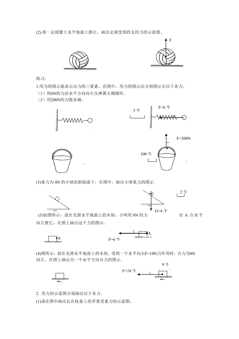 力力的图示和示意图.doc_第3页