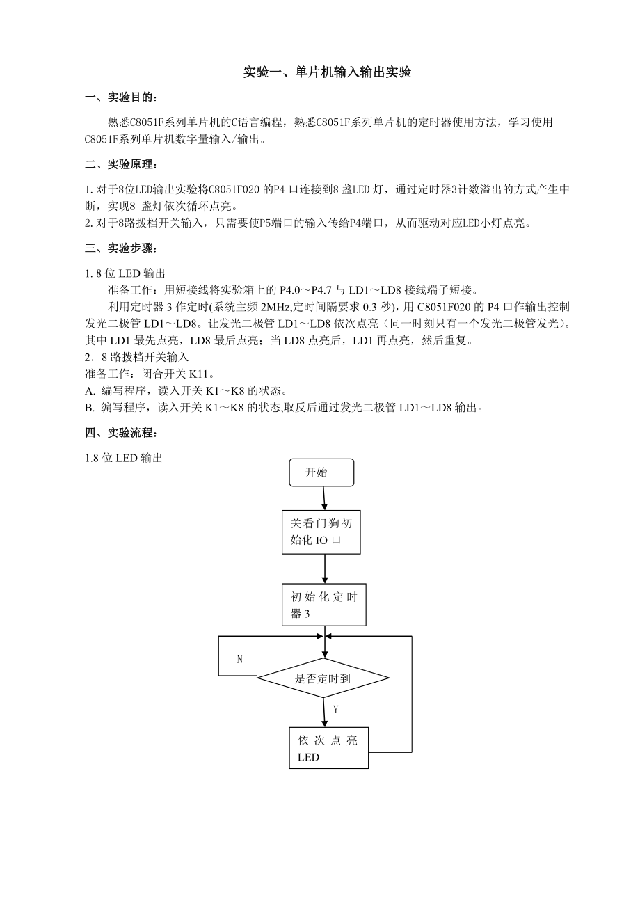 单片机PLC实验报告.doc_第1页