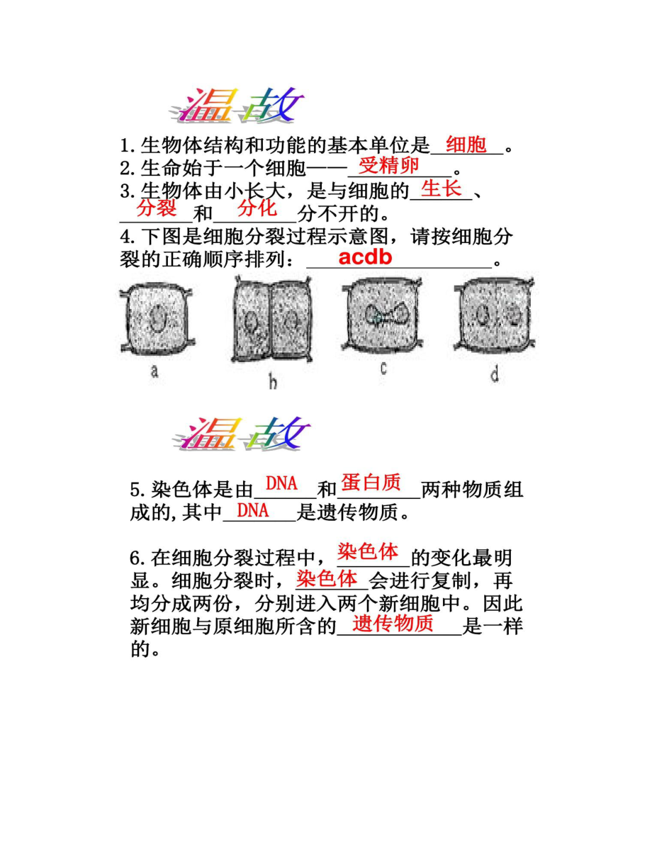 动物体的结构层次(公开课)汇总.doc_第1页