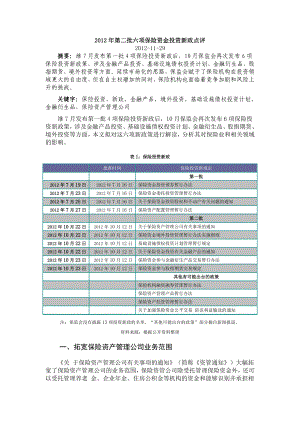 第二批六项保险资金投资新政点评.doc