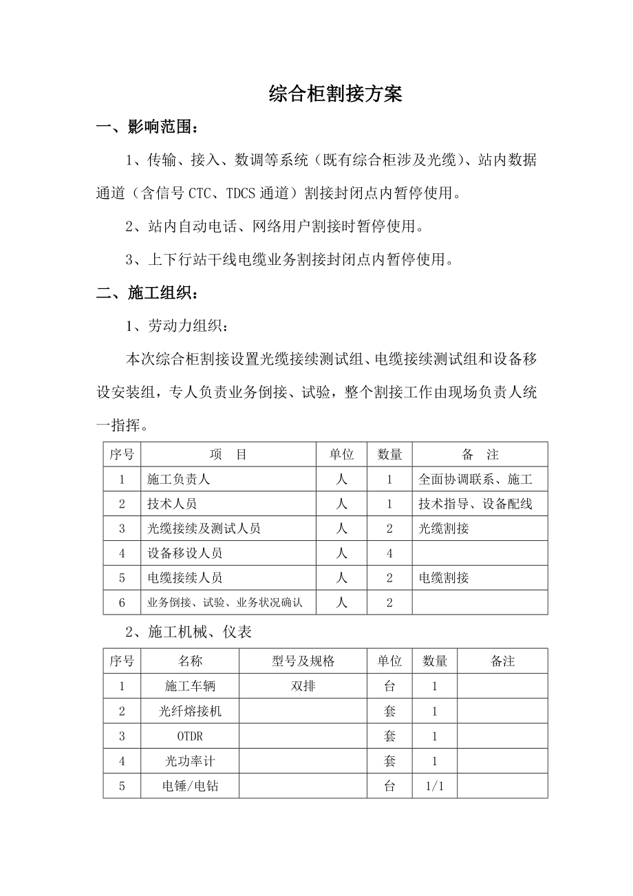 综合柜割接方案(定稿).doc_第1页