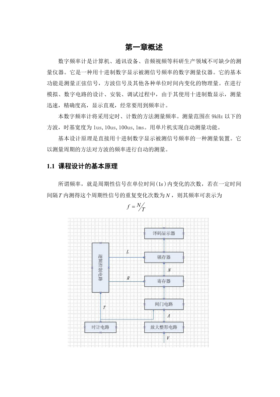 嵌入式课程设计(数字频率计).doc_第1页