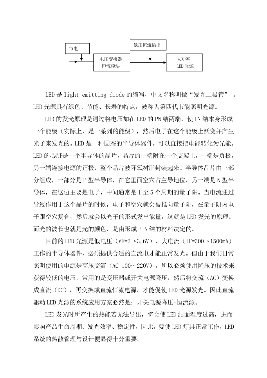 室内大功率LED照明灯项目技术总结.doc_第3页