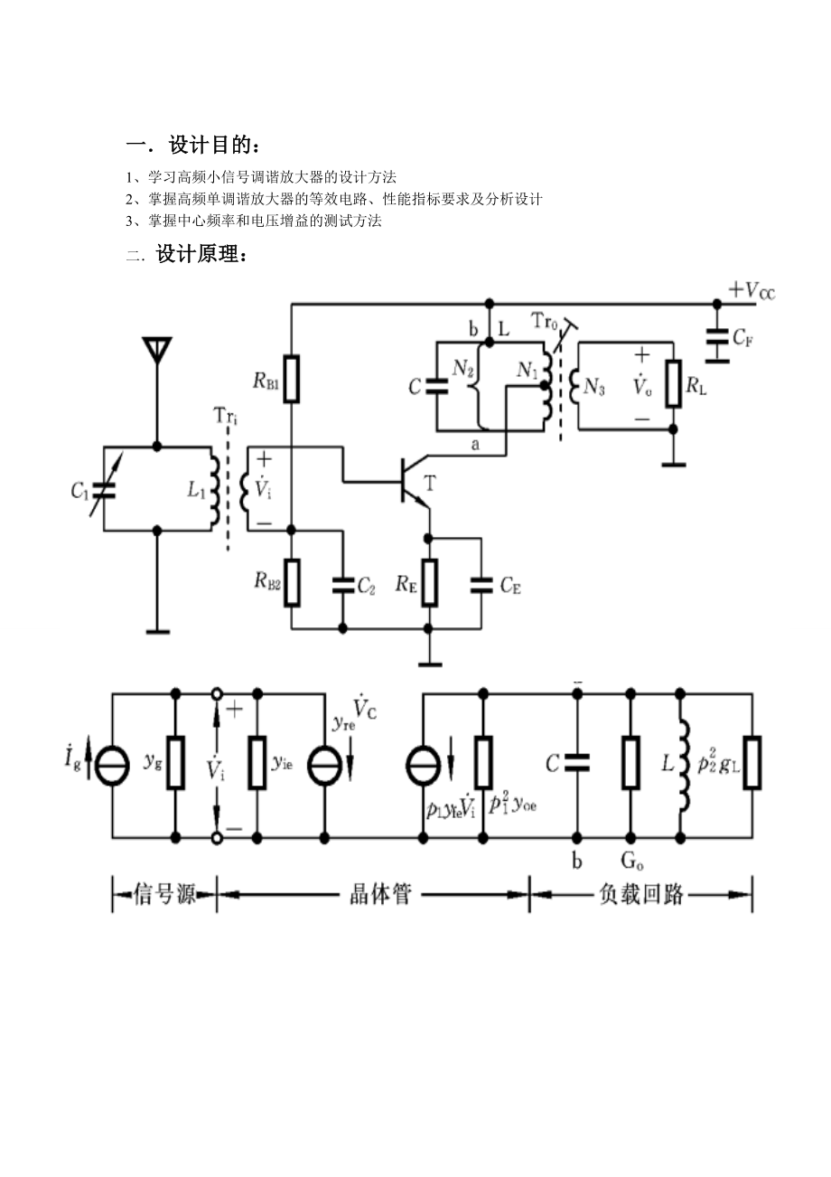 通信课程设计高频小信号谐振放大器.doc_第2页