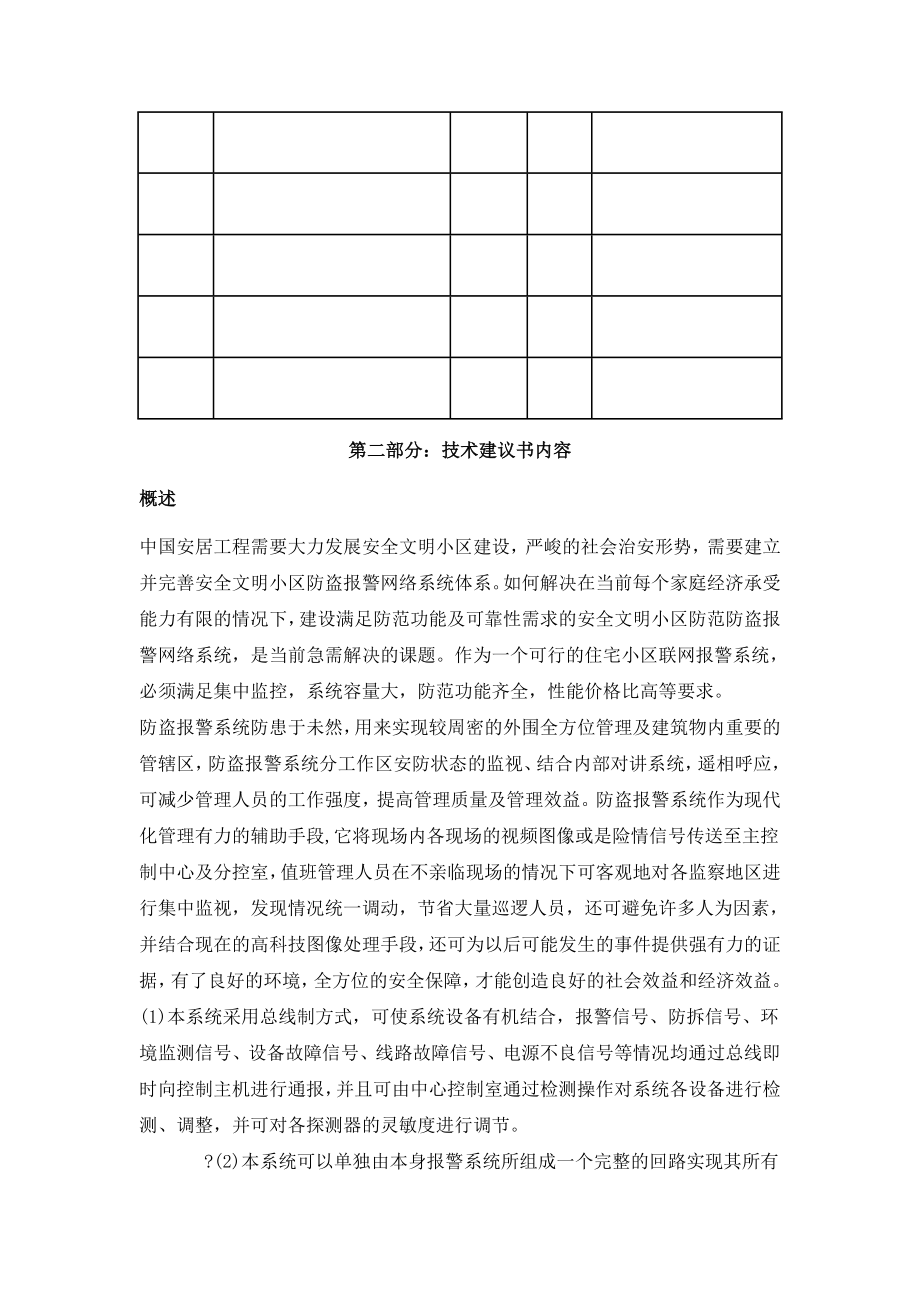 防盗报警系统技术响应一览表.doc_第2页