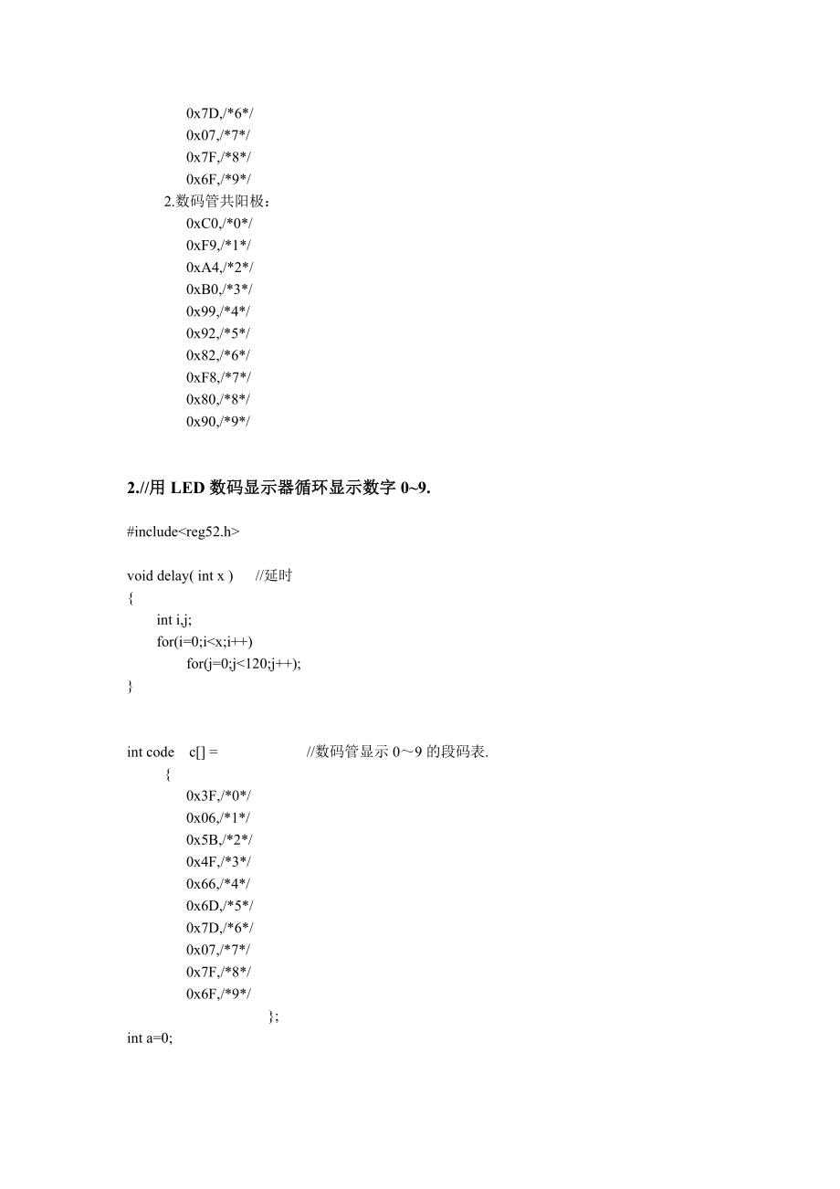 基于单片机的LED数码管实验设计程序(附电路原理图).doc_第2页