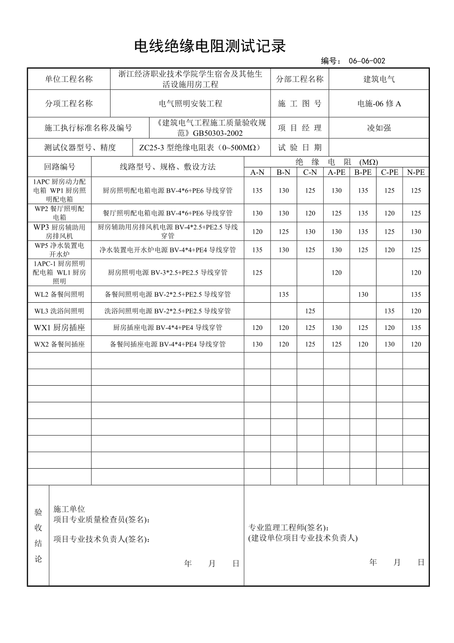 电线绝缘电阻测试记录 2.doc_第2页