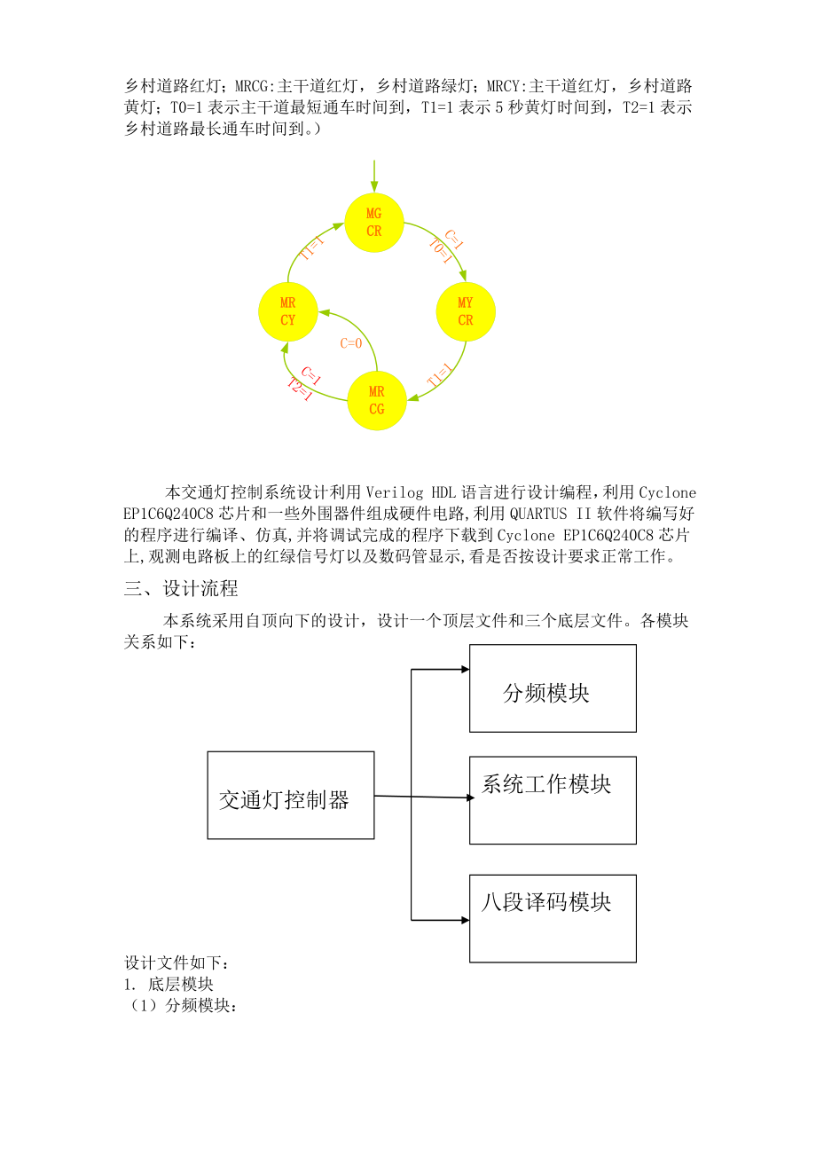 PLD交通灯控制器设计报告.doc_第3页