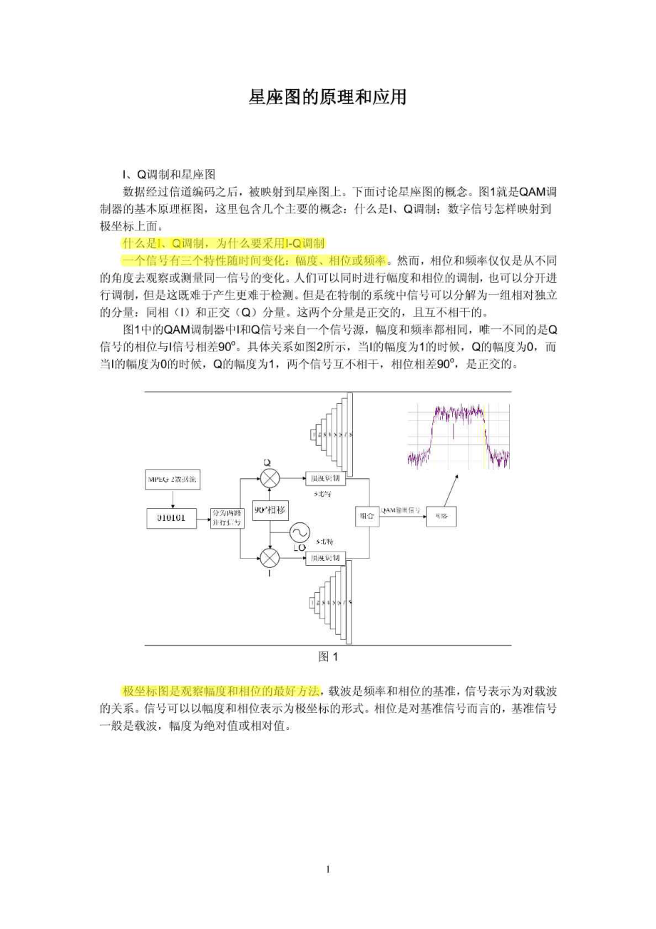 通信基础星座图的原理和应用.doc_第1页