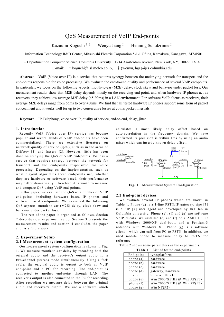 QoS measurement of VoIP endpoints.doc_第1页