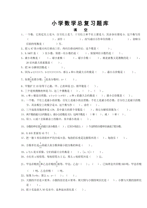 人教版小升初数学总复习题库.doc