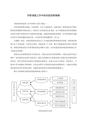 尽职调查工作中的风险控制策略.doc