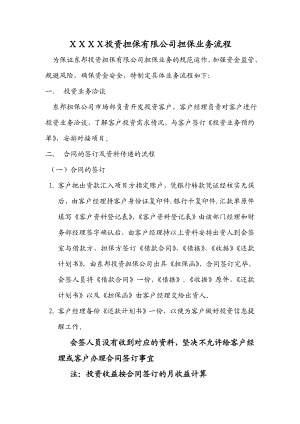 投资担保有限公司担保业务流程.doc