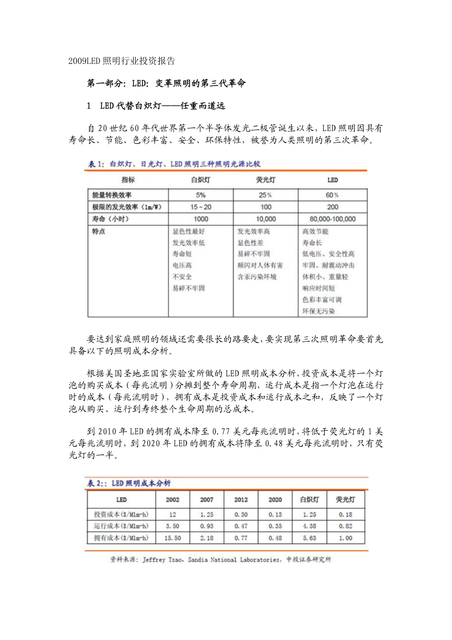 LED照明行业投资报告.doc_第1页