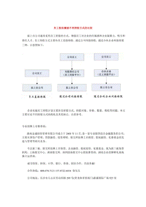 员工股权激励不同持股方式的比较.doc