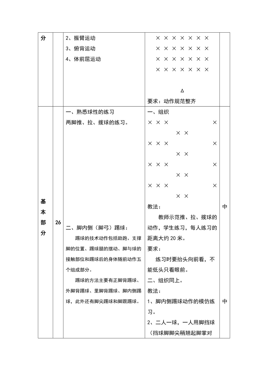 小学体育水平三足球单元教案设计.doc_第2页