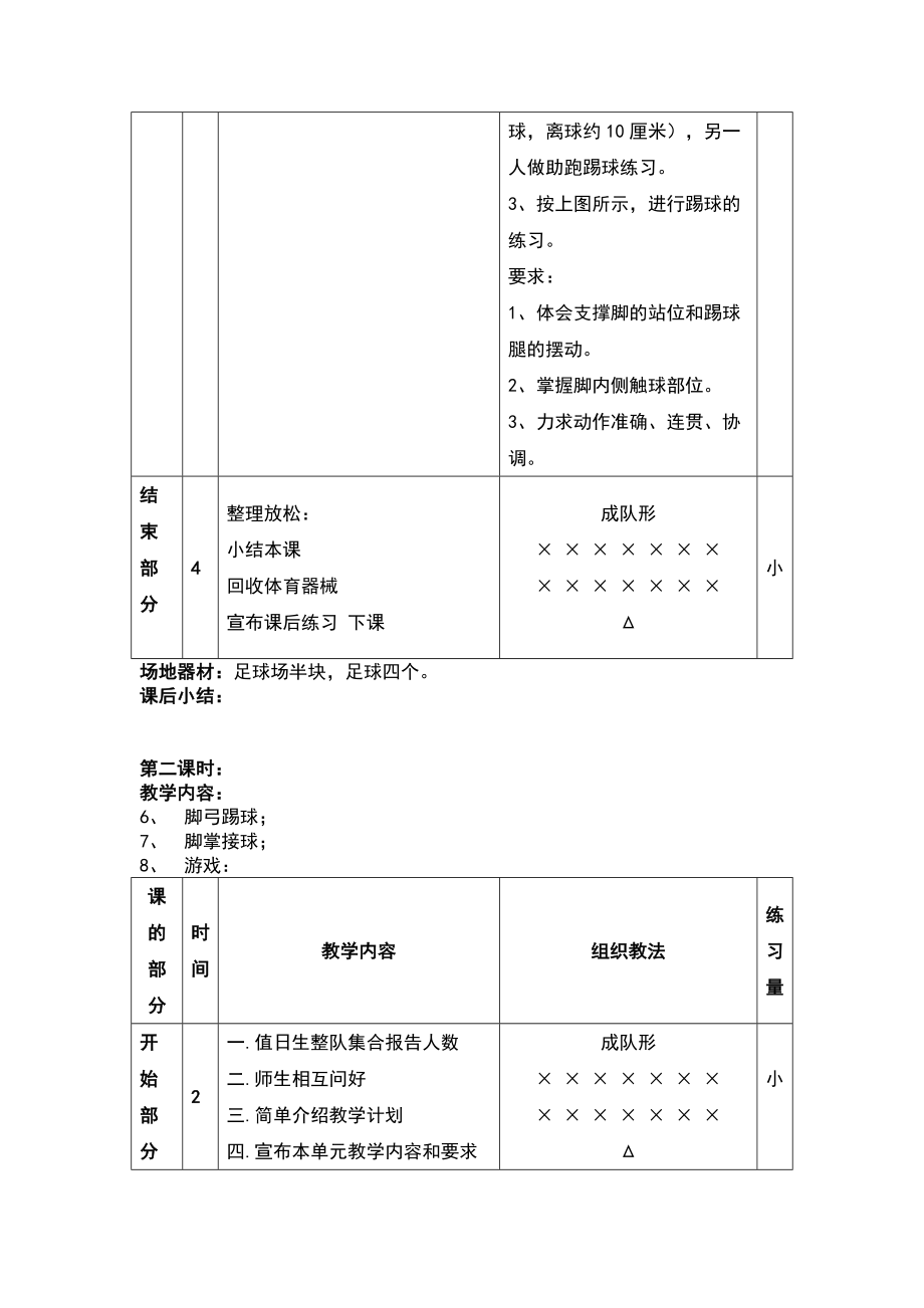 小学体育水平三足球单元教案设计.doc_第3页