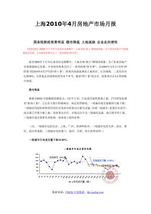 上海4月房地产市场月报.doc