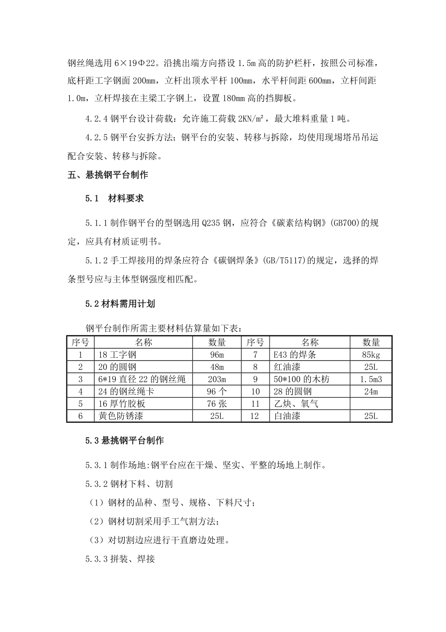 悬挑式卸料平台施工方案汇总.doc_第3页