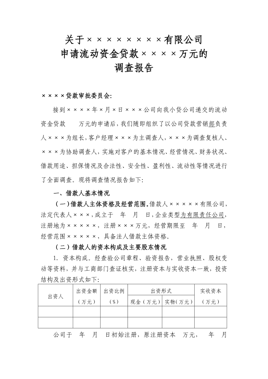 公司类贷款调查报告范文格式.doc_第1页