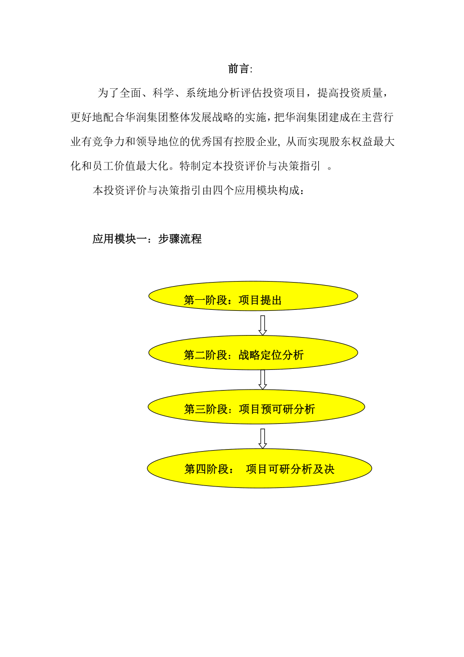 华润集团投资管理内部文件2投资评价与决策指引目录.doc_第2页