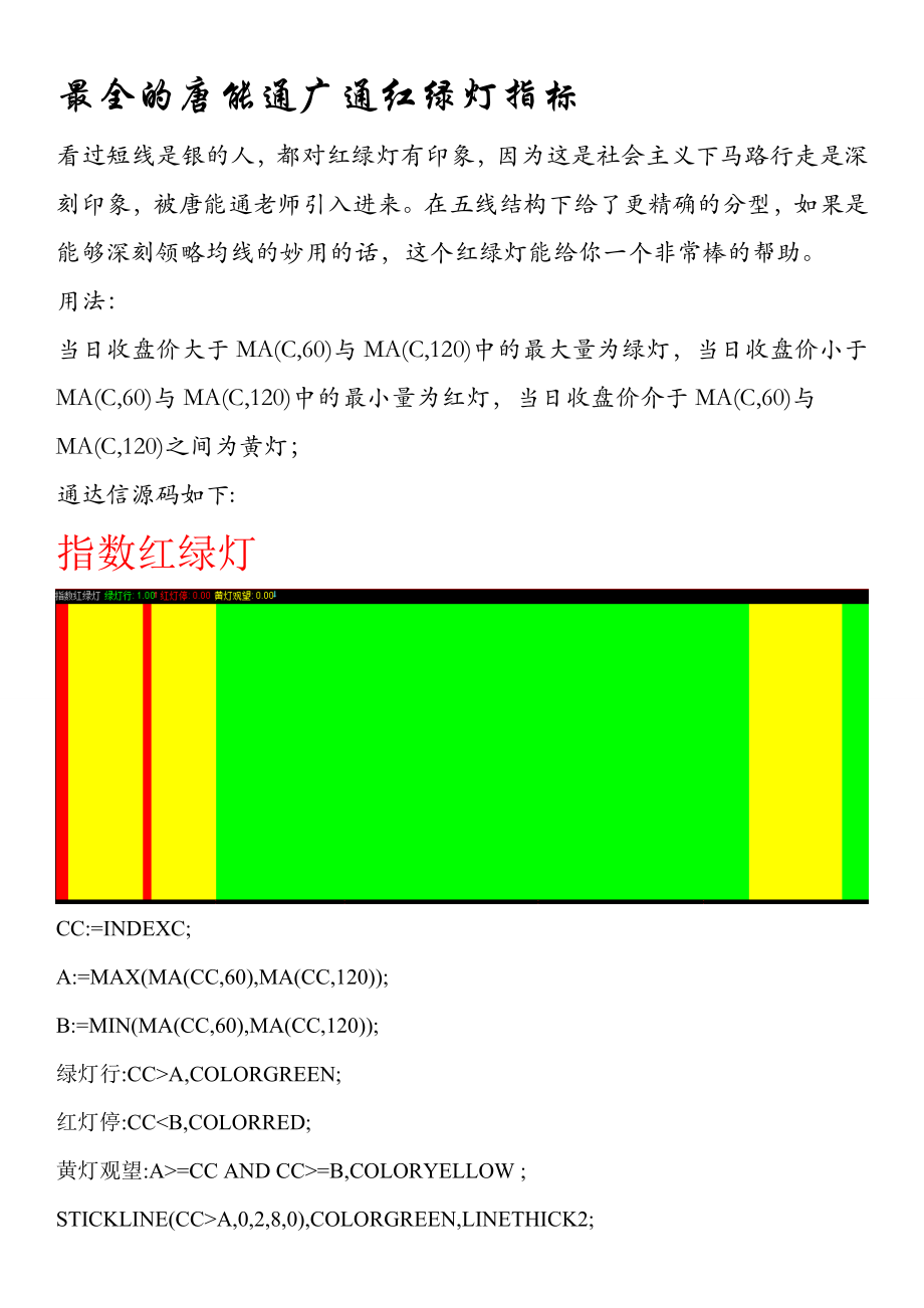 最全的唐能通广通红绿灯指标.doc_第1页