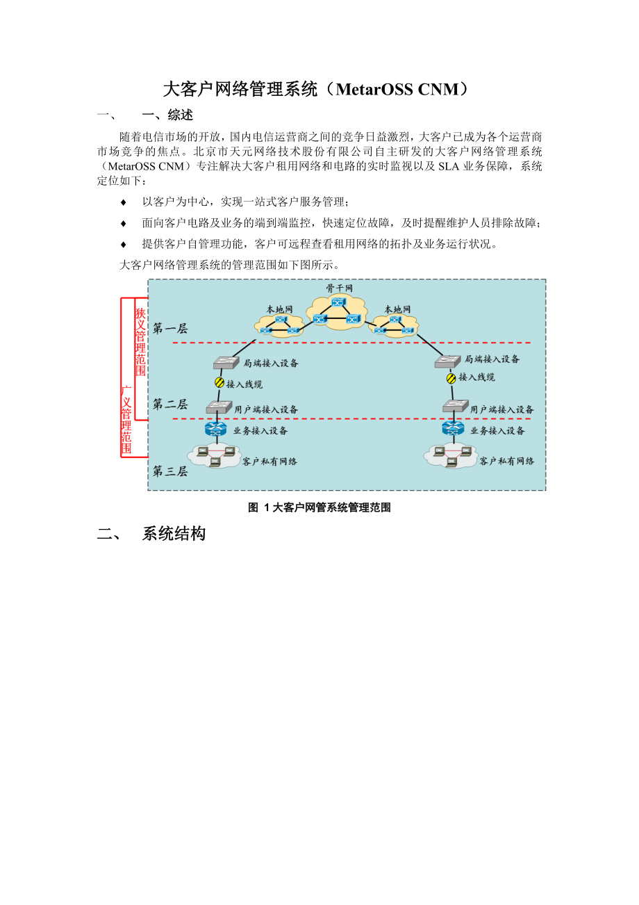 天元大客户网络管理系统.doc_第1页