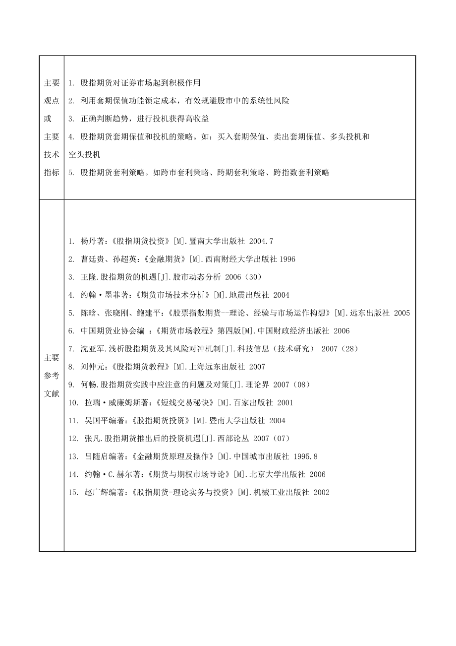 股指期货套期保值与投机套利策略研究.doc_第3页