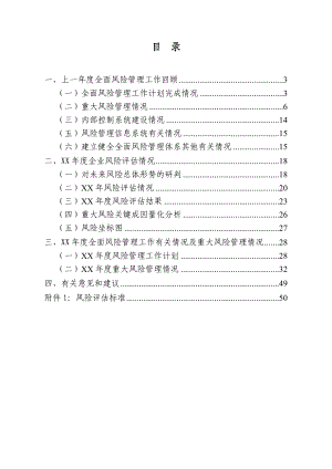 ××公司全面风险管理报告.doc