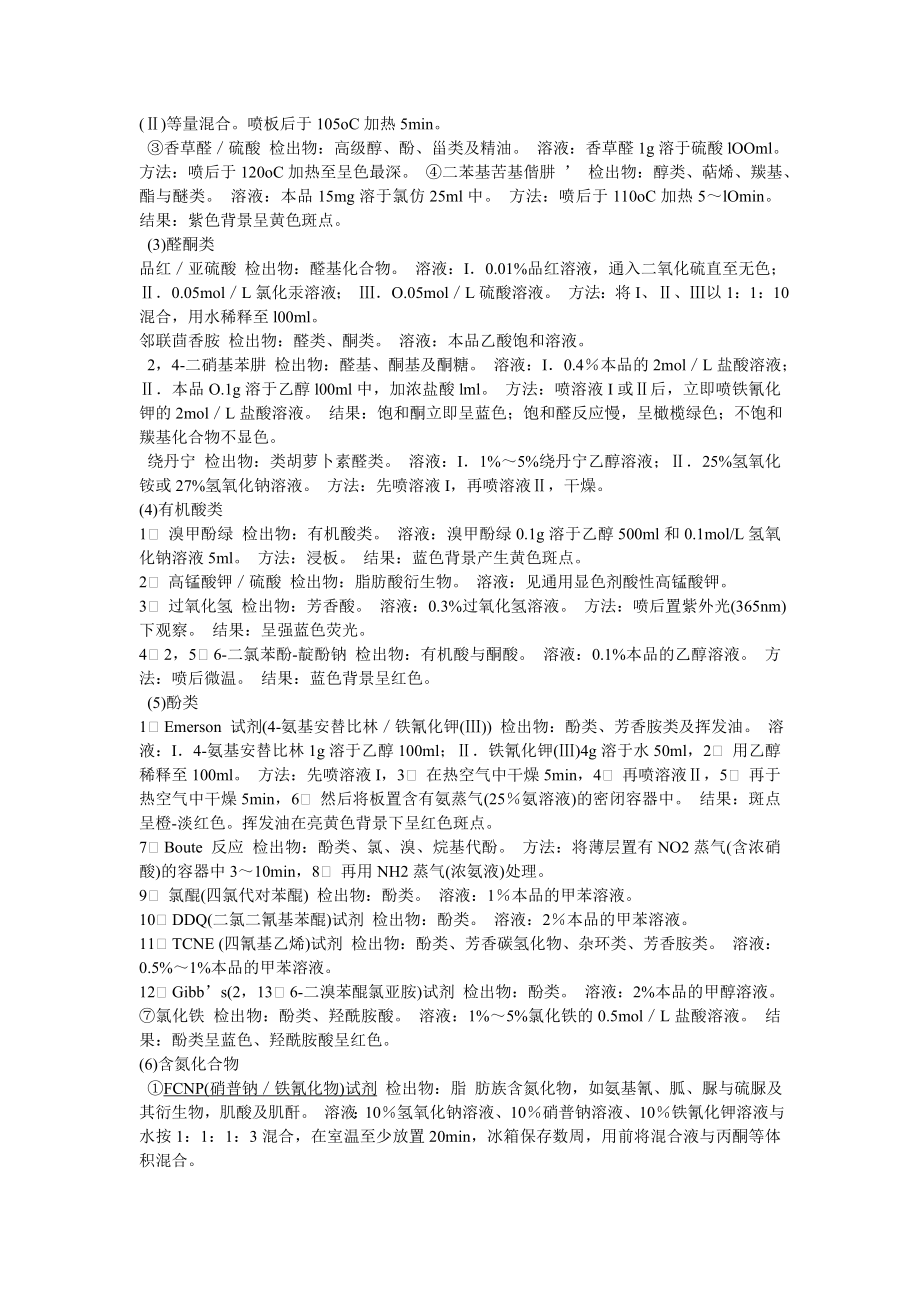 最全的tlc经验薄层层析显色剂.doc_第3页