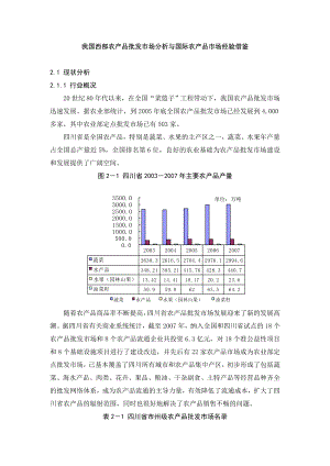 我国西部农产品批发市场分析与国际农产品市场经验借鉴.doc