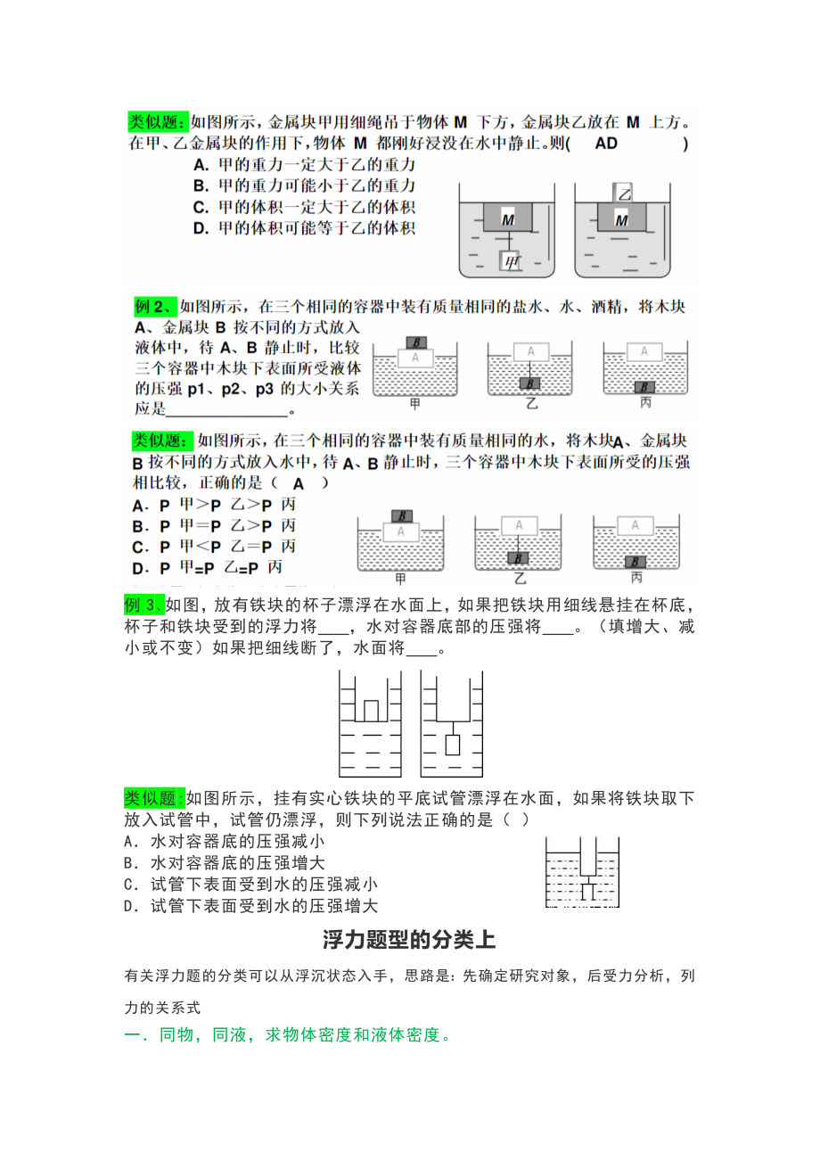 浮力难题易错题精选和常考题型汇总(无答案).docx_第3页