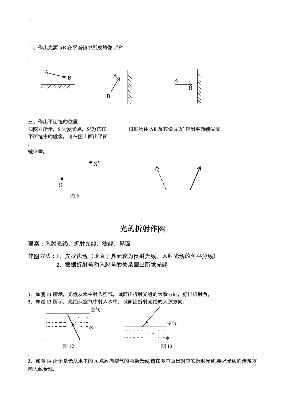 八年级物理上册光学作图题汇总.doc_第3页