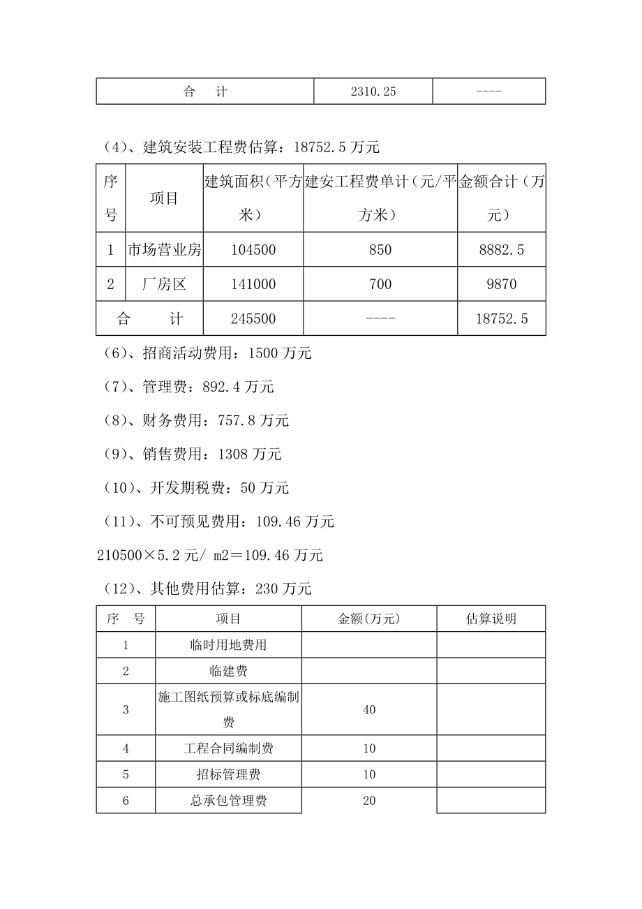 一份完整的房地产开发市场投资测算书.doc_第2页