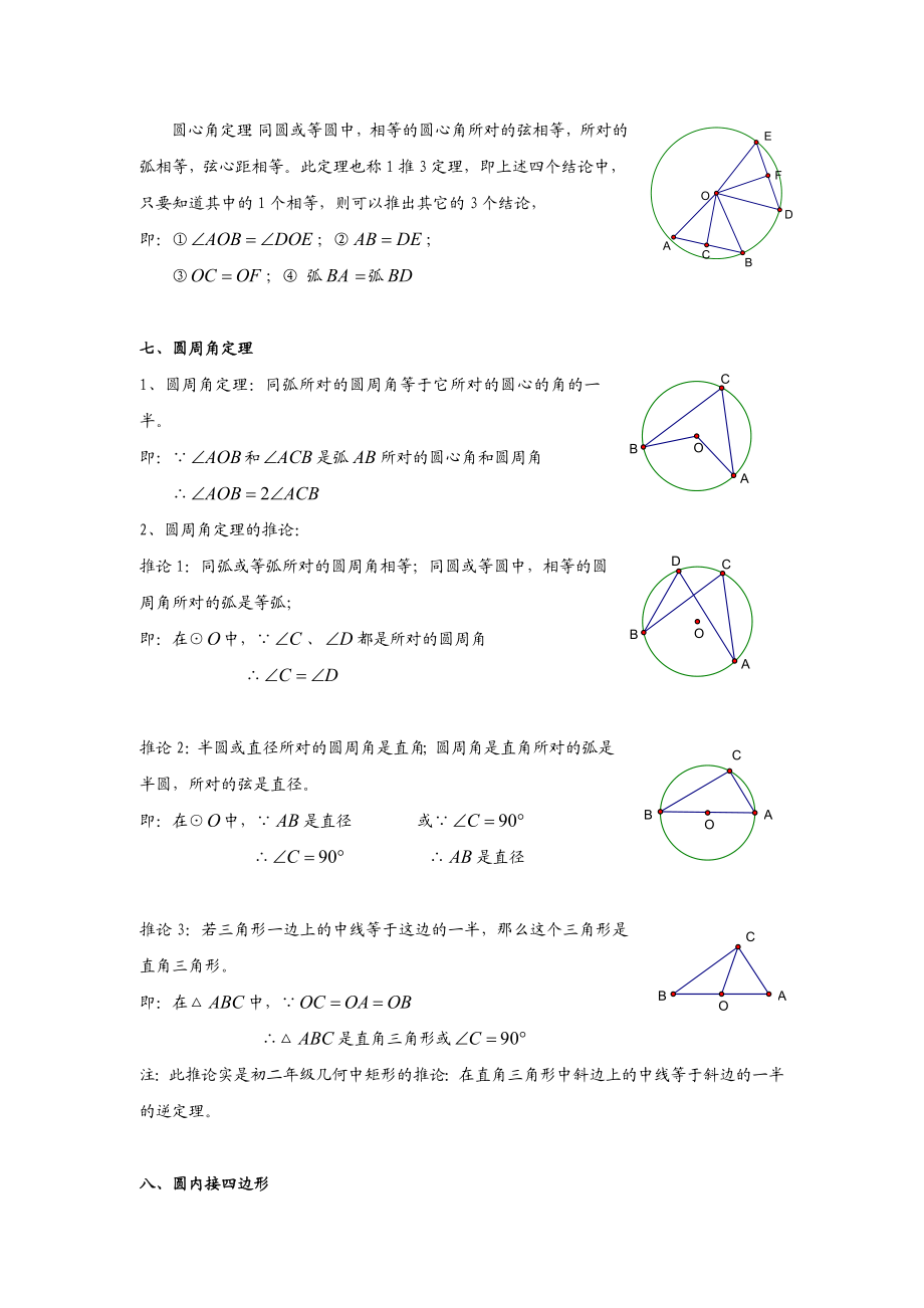 北师大版2020九年级数学：《圆》章节知识点复习专题.doc_第3页