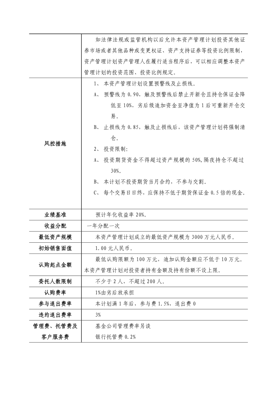 银行参与期货基金专户产品分析.doc_第3页