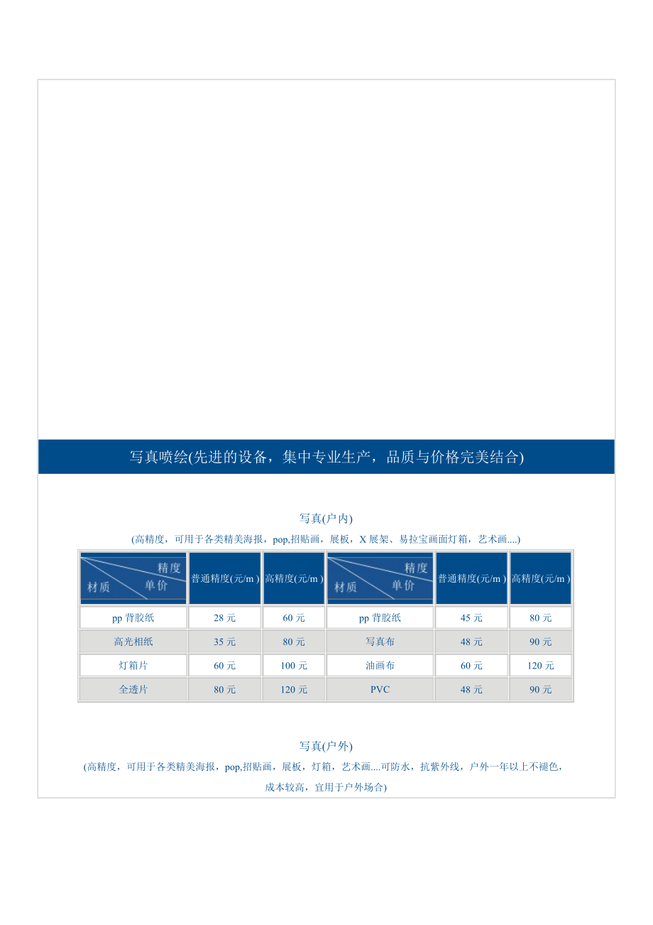 [精华]图文店制作价格表.doc_第1页