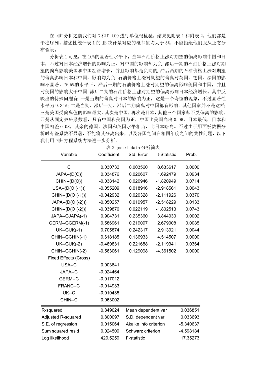 在多国比较中分析世界石油价格变化对中国经济增长的影响.doc_第3页