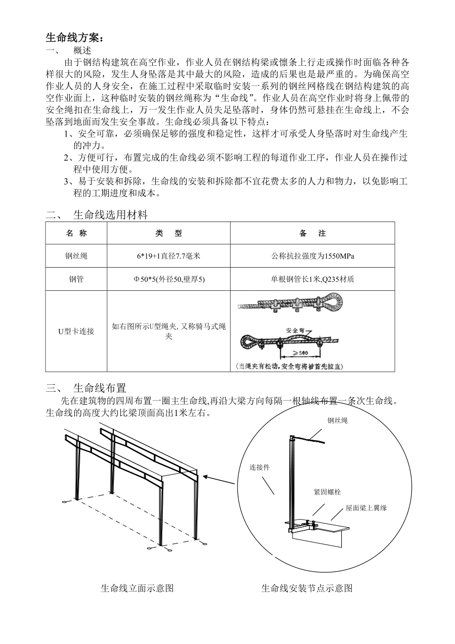 钢结构生命线安装方案.doc_第1页