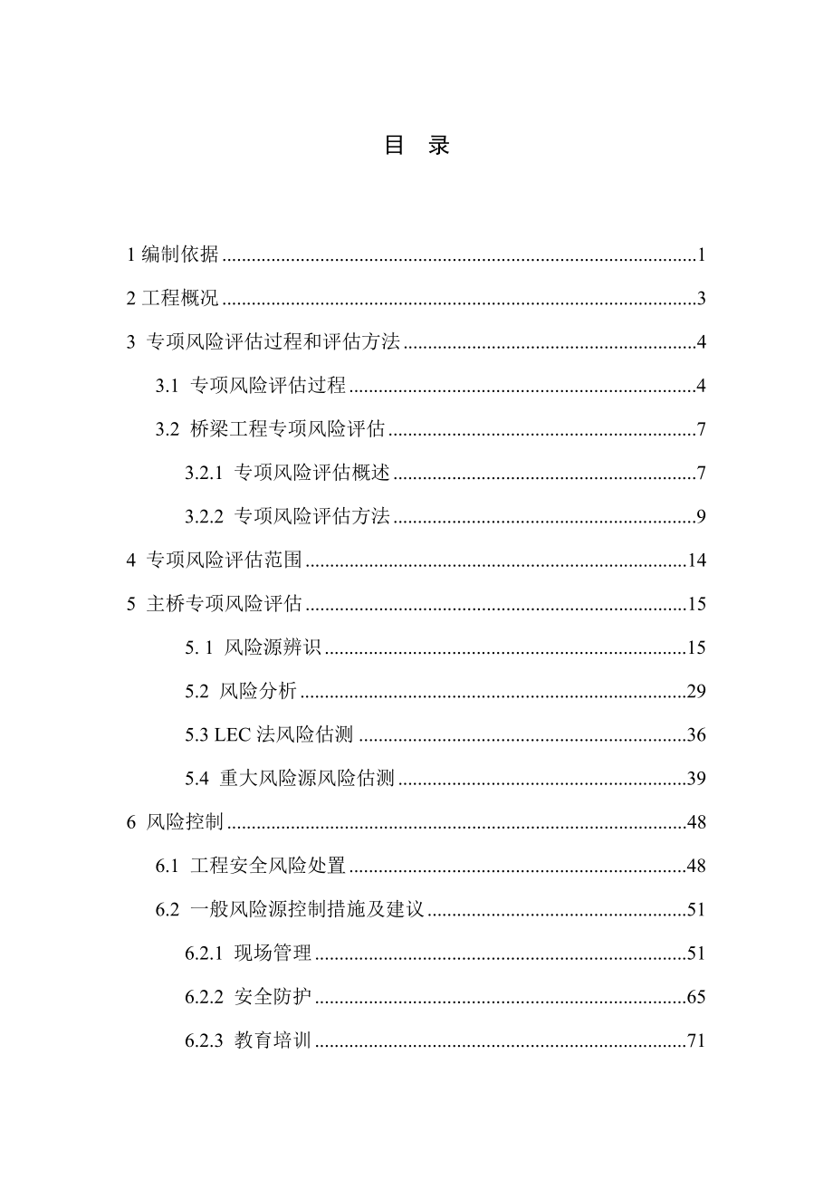 某特大桥安全风险评估报告专项风险评估.doc_第1页