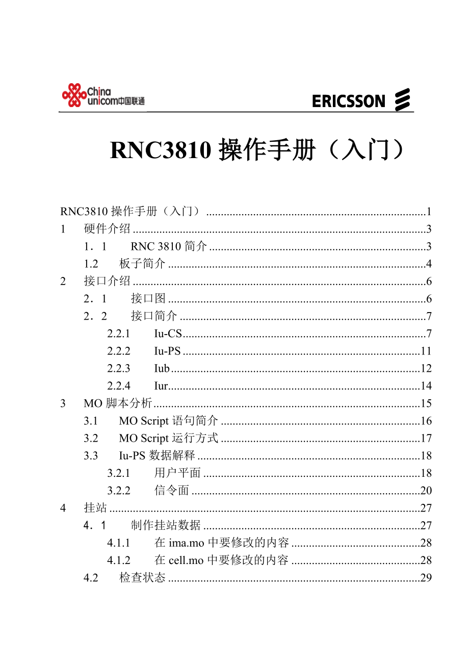 RNC3810操作手册（入门）.doc_第1页