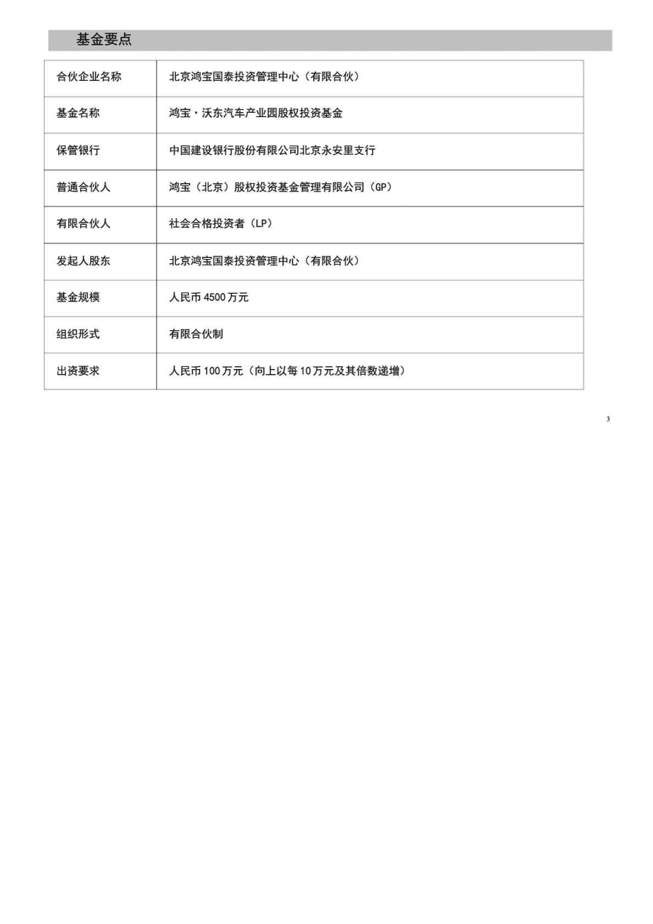 鸿宝沃东汽车产业园股权投资基金募集说明书.doc_第3页