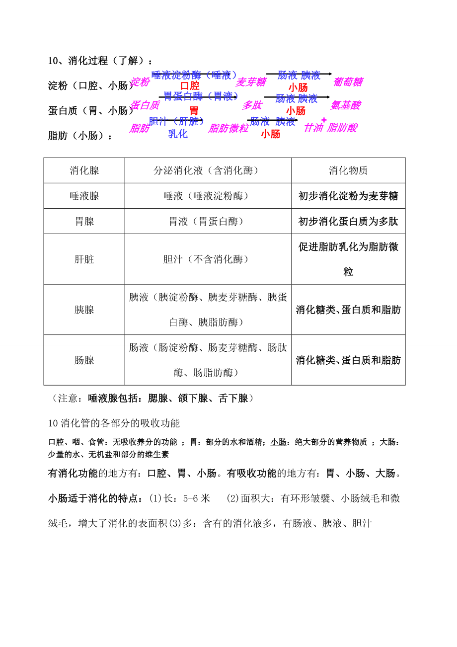 北师大版生物七年级下册知识点总结.docx_第3页