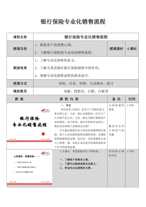 银行保险专业化销售流程.doc