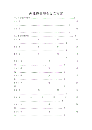 创业投资基金设立方案.doc