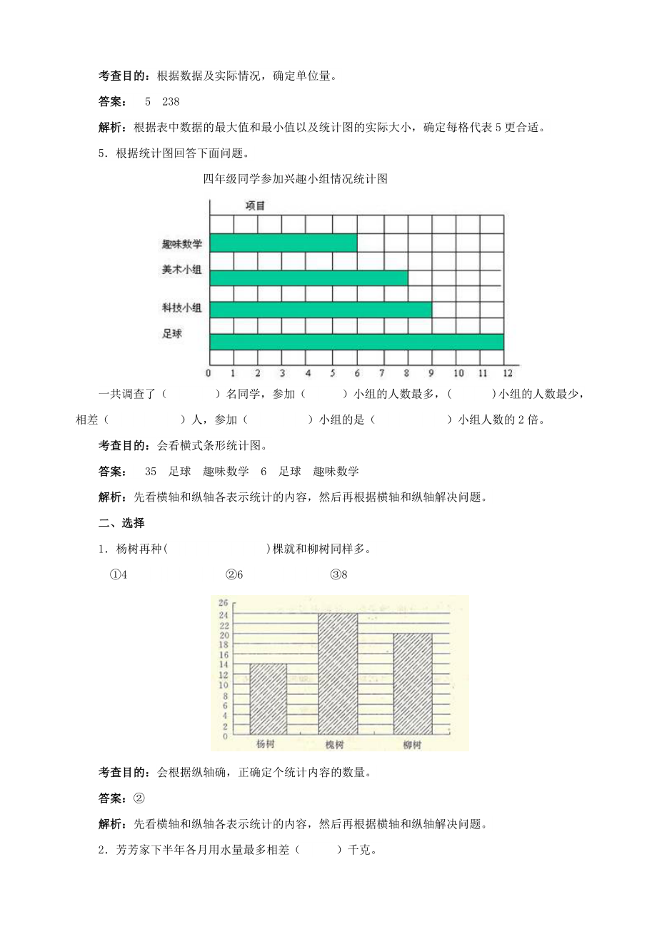 人教版四年级数学上册第七单元练习题.doc_第3页